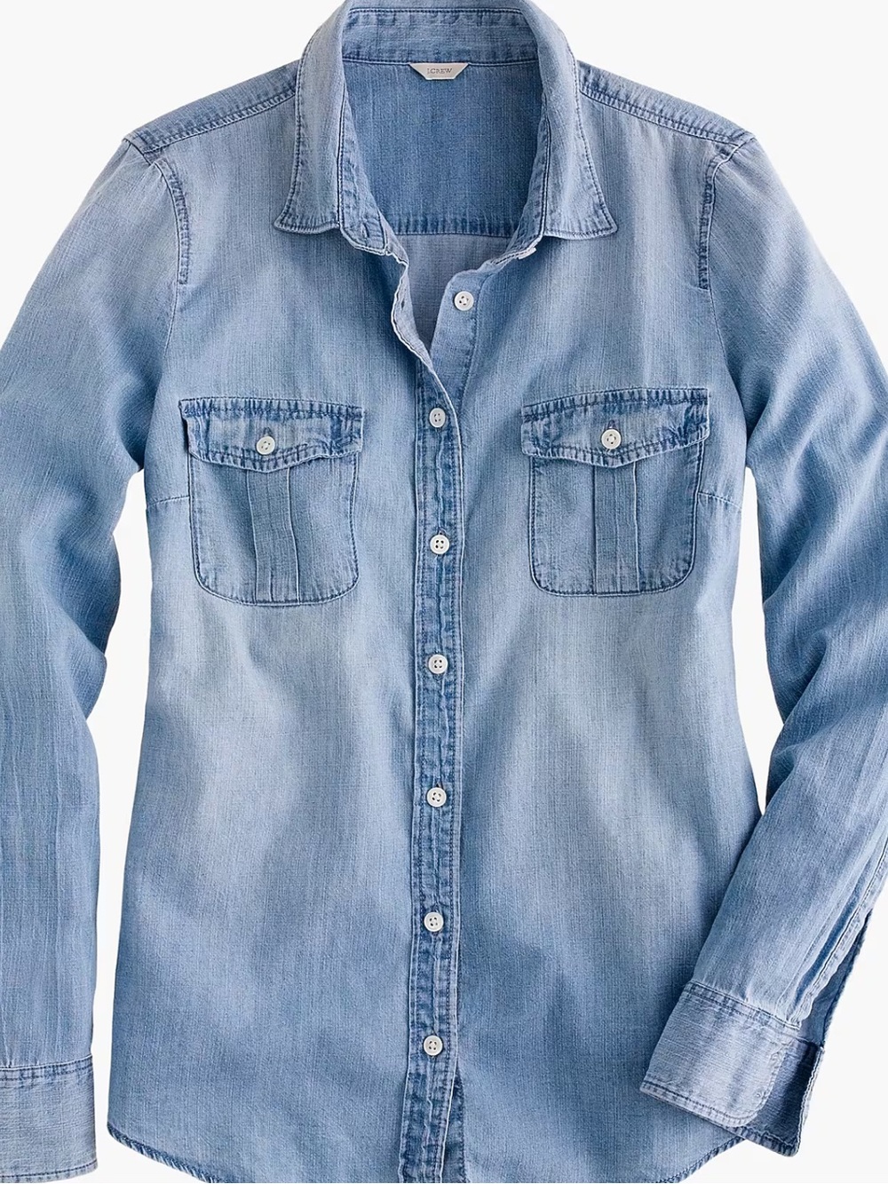 J.Crew Preppy Cotton Light Blue Keeper chambray Shirt  Size XS